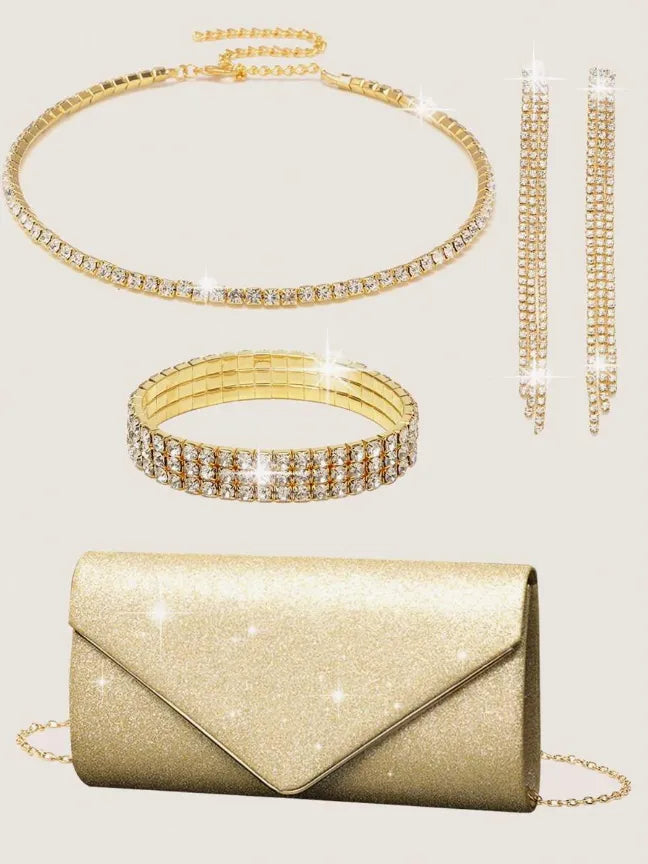 Conjunto Luxo Feminino – 4 Peças para Festa