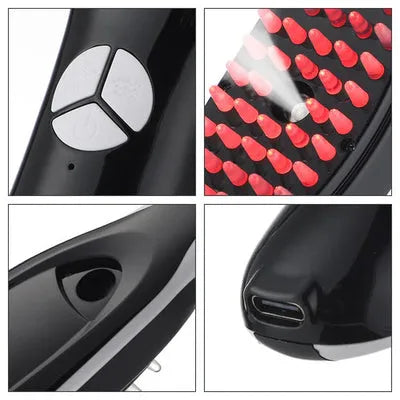 Escova Massageadora Capilar para Estímulo do Couro Cabeludo