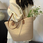 Bolsa de Palha Feminina Grande para Praia e Férias