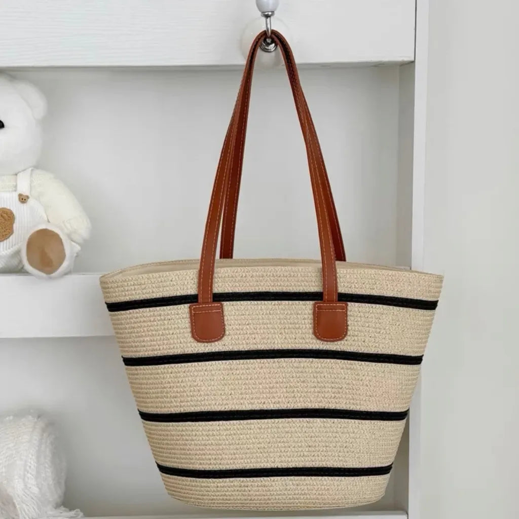 Bolsa de Palha Feminina Grande – Moda Praia 2025