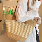 Bolsa de Palha Feminina Grande para Praia e Verão