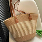 Bolsa de Palha Feminina Grande para Praia e Verão