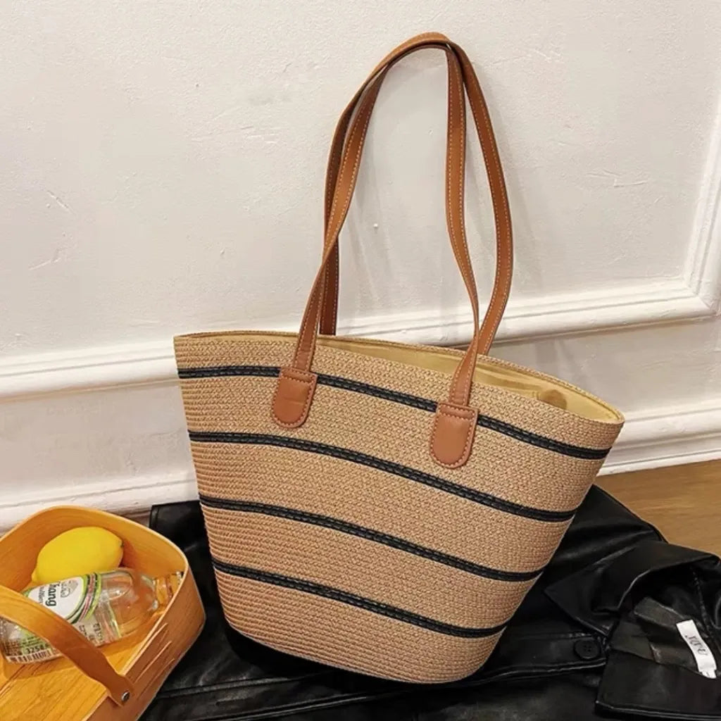 Bolsa de Palha Feminina Grande – Moda Praia 2025