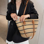 Bolsa de Palha Feminina Grande – Moda Praia 2025