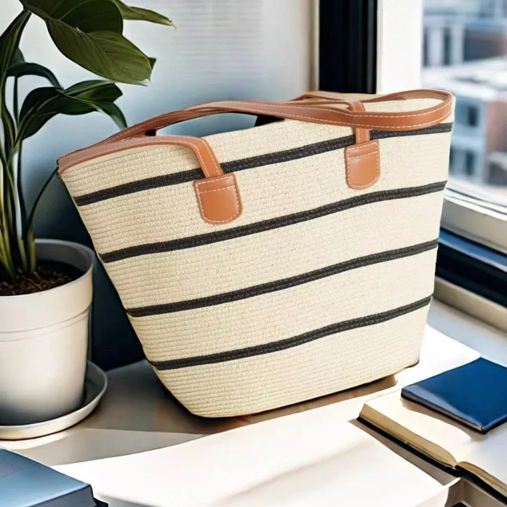 Bolsa de Palha Feminina Grande – Moda Praia 2025