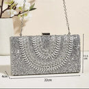 Bolsa Feminina de Festa ELIORA – Brilho Texturizado com Alça Removível