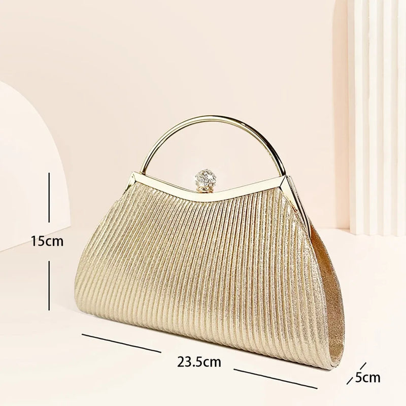 Bolsa Clutch Festa ELIORA – Alça Transversal Luxo para Casamento e Jantar