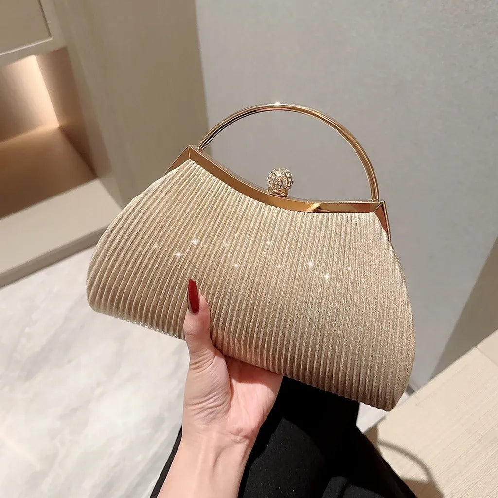 Bolsa Clutch Festa ELIORA – Alça Transversal Luxo para Casamento e Jantar