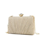 Bolsa clutch feminina ELIORA com alça removível e acabamento brilhante, acessório elegante para festas e casamentos