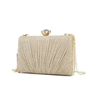 Bolsa clutch feminina ELIORA com alça removível e acabamento brilhante, acessório elegante para festas e casamentos