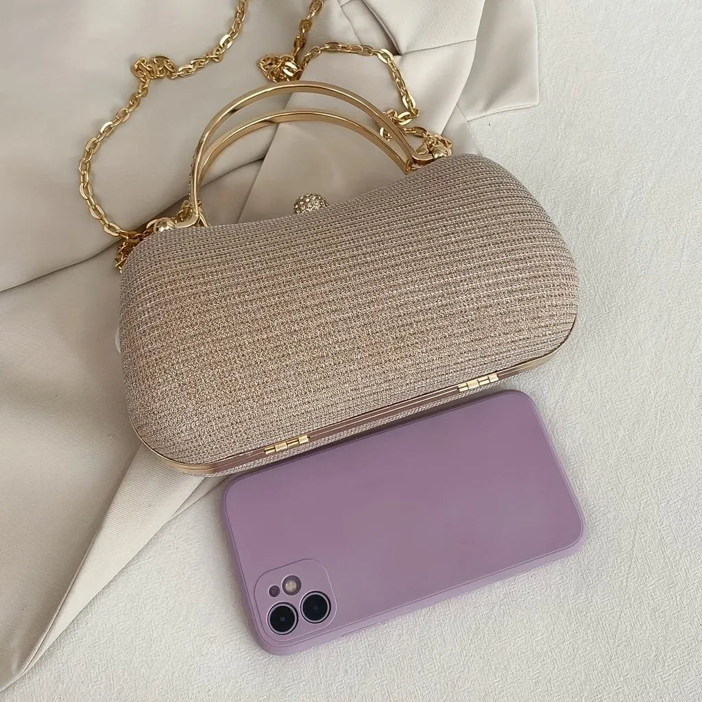 Bolsa Feminina de Festa com Strass ELIORA – Clássica e Elegante para Banquetes e Eventos