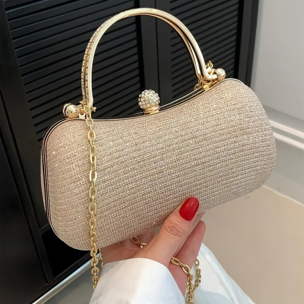 Bolsa Feminina de Festa com Strass ELIORA – Clássica e Elegante para Banquetes e Eventos