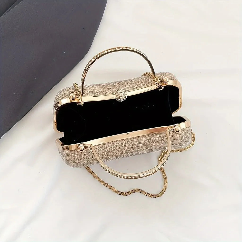 Bolsa Feminina de Festa com Strass ELIORA – Clássica e Elegante para Banquetes e Eventos